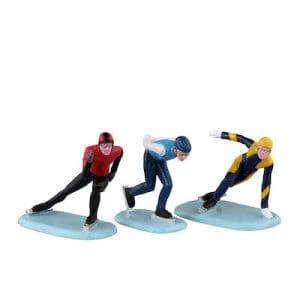 Speed Skaters, Set Of 3