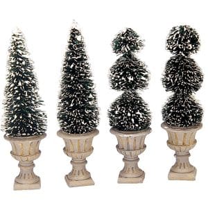 Cone-Shaped & Sculpted Topiaries, Set Of 4