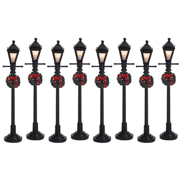 4 Gas Lantern Street Lamp, Set Of 8