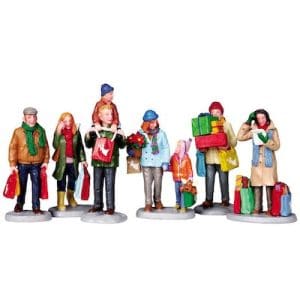 Holiday Shoppers, Set Of 6