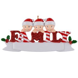 Maxora Sparkle Family Ornament of 3