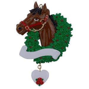 Maxora Horse with Wreath Ornament