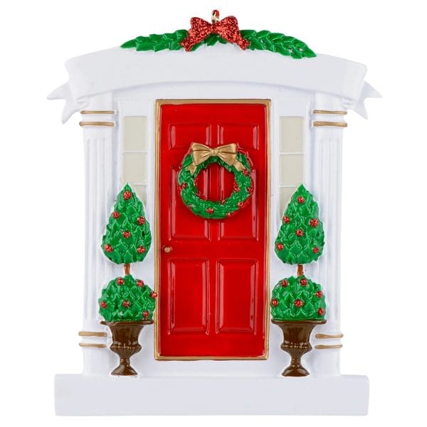 Maxora Red Door Holiday House Ornament
