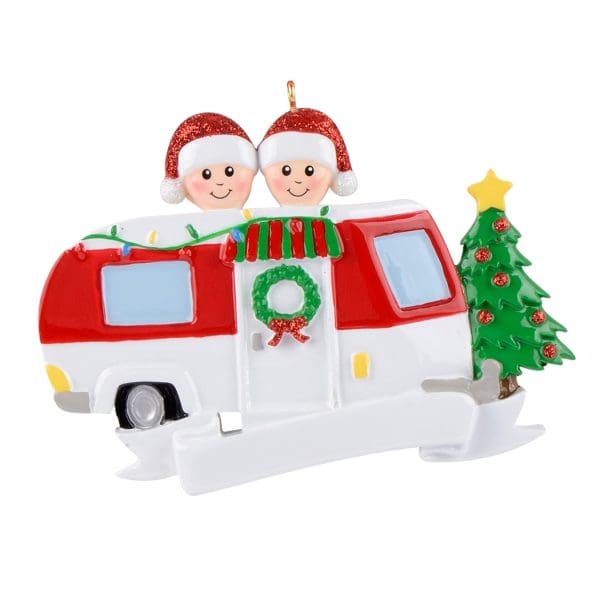 Maxora Pregnant Ornament RV Trailer Couple