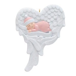 Maxora Ornament Baby with Angel Wings/ Pink