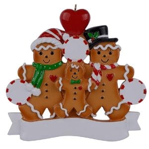 Maxora Gingerbread Family Ornament of 3
