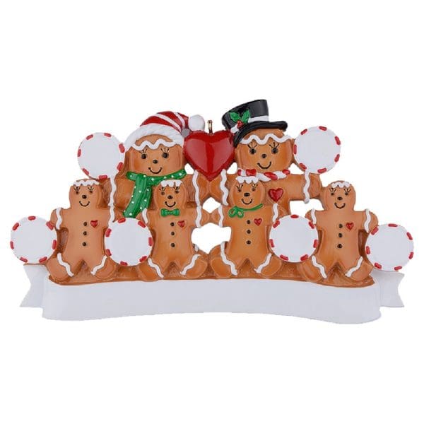 Maxora Gingerbread Family Ornament of 6