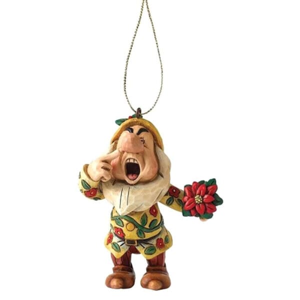 Jim Shore"Sneezy" Dwarf Ornament - 7cm