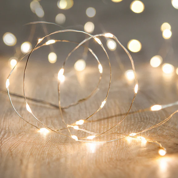 Warm White Battery Operated 40 Micro LED String Lights with Timer Your Christmas Warehouse
