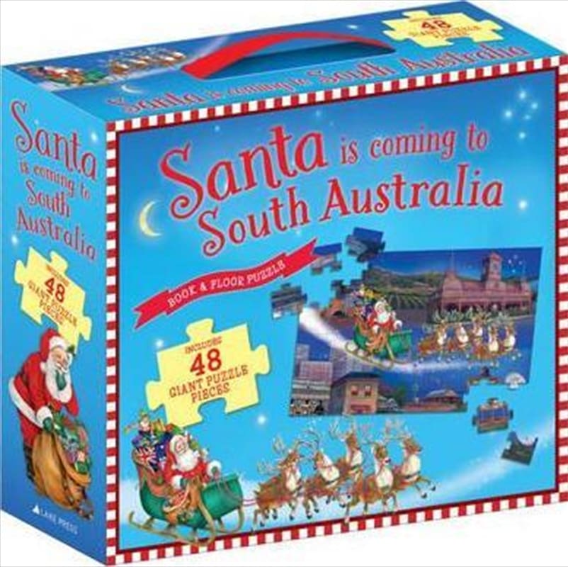 Santa Is Coming to South Australia Book & Puzzle
