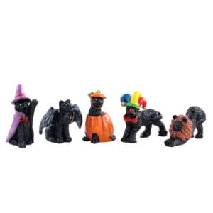 Halloween Cats, Set Of 5