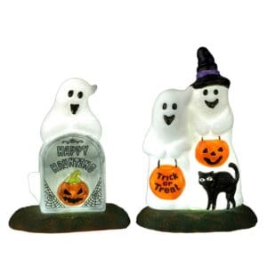 Happy Halloween Ghosts, Set Of 2, B/O (4.5V)