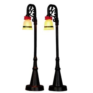 Bell Ornament Lamp Post, Set Of 2, B/O (4.5V)