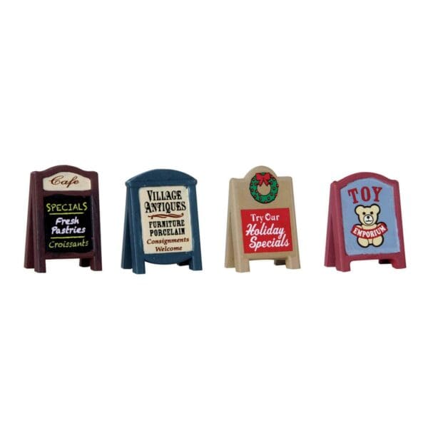 Village Signs, Set Of 4