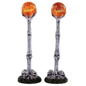 Lighted Lantern Bone Post, Set Of 2, B/O (4.5V)