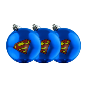 Superman Logo Christmas Bauble 3Pk