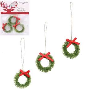 3pc Mini Wreath 4cm