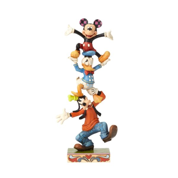 Stacked Goofy, Donald, Mickey - Teetering Tower