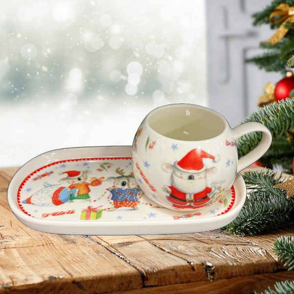 Barney Gumnet Barney Mug & Plate Set