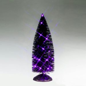 Black Bristle Tree With Purple Lights, B/O (4.5V)