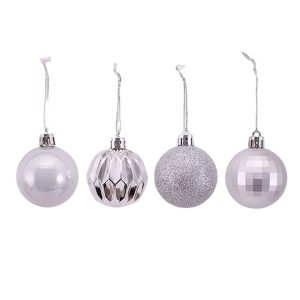 10pk 5cm Bauble Silver