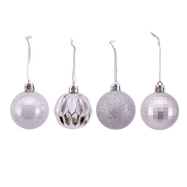 10pk 5cm Bauble Silver