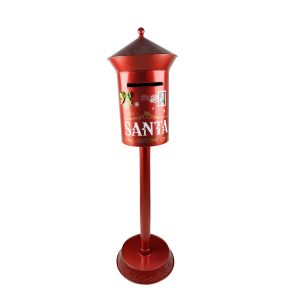 128Cm Metal Santa Mail Box
