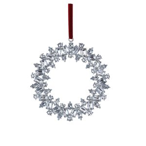 13Cm Crystal Wreath Tree Ornament