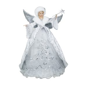 40Cm White&Silver Angel