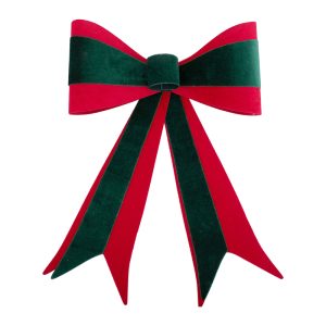 33X46Cm Red & Green Bow