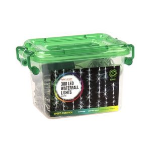 Lights Waterfall White 9F Solar Pk300