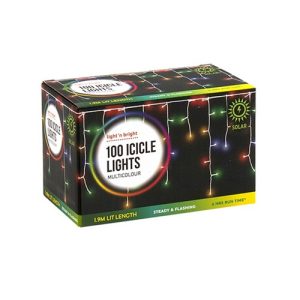 Lights Solar Icicle Pk100 Multicolour 2F