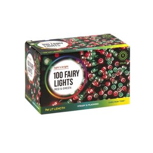 Lights Solar Fairy Pk100 Red/Green 2F