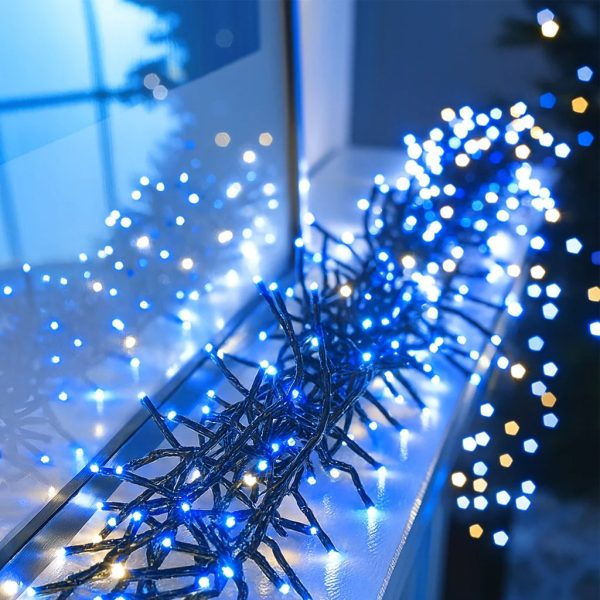 500 LED Connectable Cluster Light - Blue & White - Your Christmas Warehouse