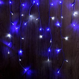 500 LED Connectable Icicle Light - Blue & White