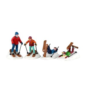 Ski School Lessons, Set Of 4