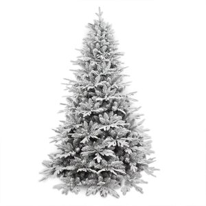 210cm 1583T Half Hinged Flocked Christmas Tree