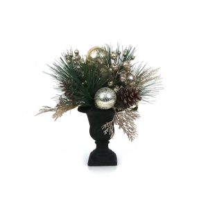 35cm Champagne Floral Centrepiece