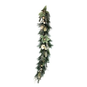 152cm Predecorated Sage & Champagne Details Garland