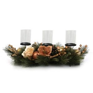 3 Candle Magnolia Centrepiece L90Xw38Xh20cm