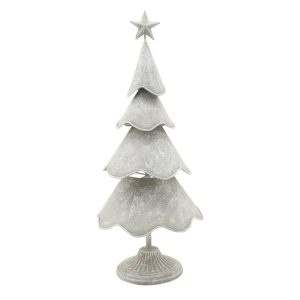 27X66.5cm Whitewash Metal Christmas Tree