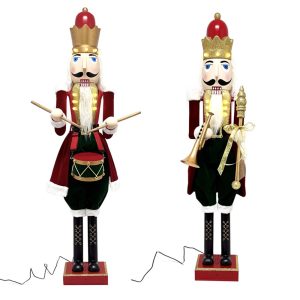 Assortment Of 2  120cm Plastic Nutcracker W/Moving Functions